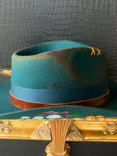 Load image into Gallery viewer, Whimsy in Peacock (Shaped & Distressed)