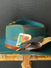 Load image into Gallery viewer, Whimsy in Peacock (Shaped & Distressed)