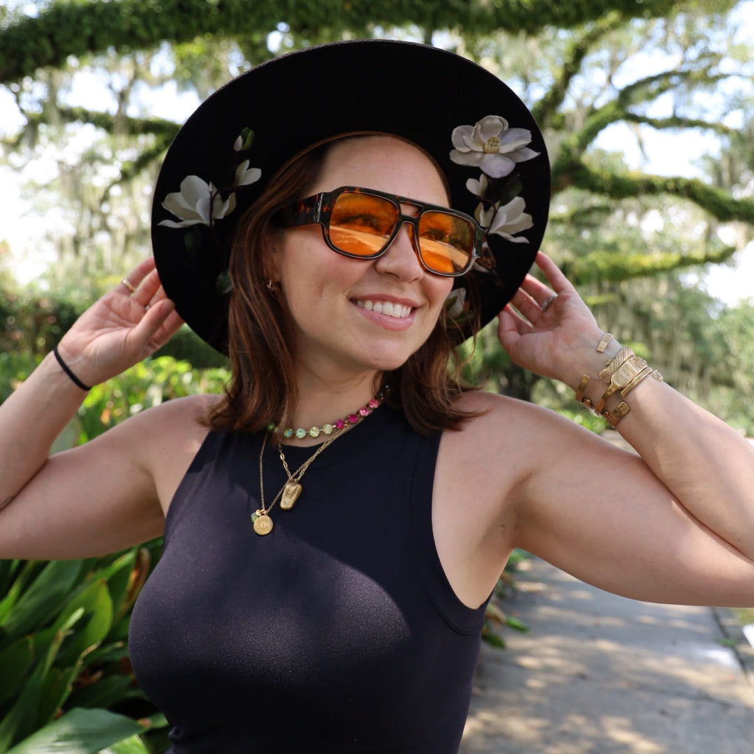 Vegan Suede Wide Brim Hats