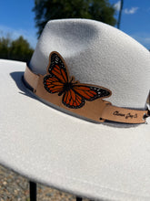 Load image into Gallery viewer, Monarch Butterfly Leather Hat Band
