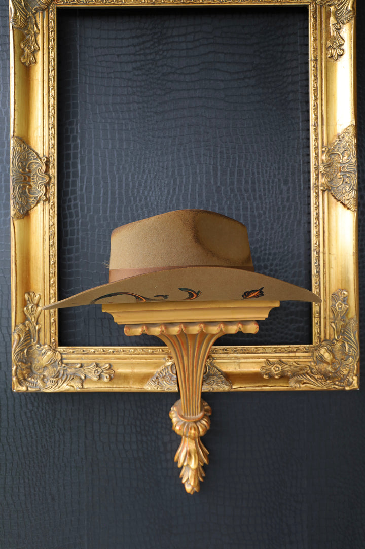 Wrought Iron Queen in Tan (Shaped &amp; Distressed)
