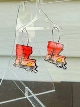 Load image into Gallery viewer, Ragin Red Louisiana Dangles and Studs
